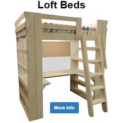 double loft bunk bed with desk